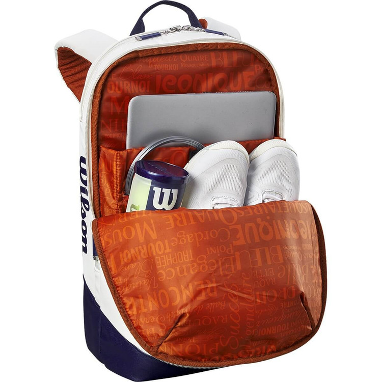 کوله تنیس ویلسون رولان گاروس سفید اورجینال Wilson RG Backpack 2023