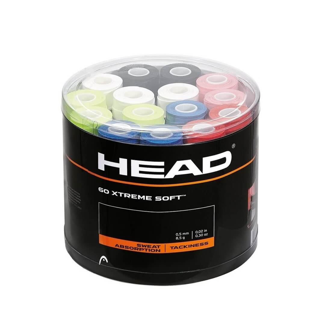 اورگریپ راکت تنیس هد Head XtremeSoft Overgrip مدل 60 عددی رنگارنگ