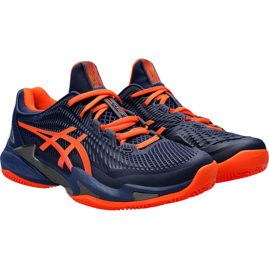 کفش تنیس اسیکس مردانه Asics Court FF 3 Clay (سرمه‌ای - نارنجی)