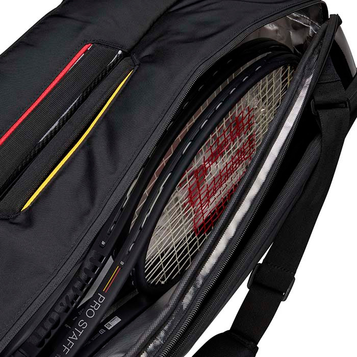 ساک تنیس ویلسون پرو استف 9 راکته مشکی اورجینال Wilson Pro Staff V13 9 Pack