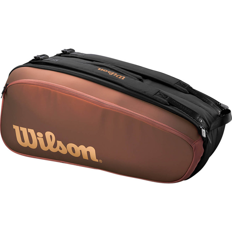 ساک تنیس ویلسون پرو استف 9 راکته قهوهای اورجینال Wilson Pro Staff V14 9 Pack
