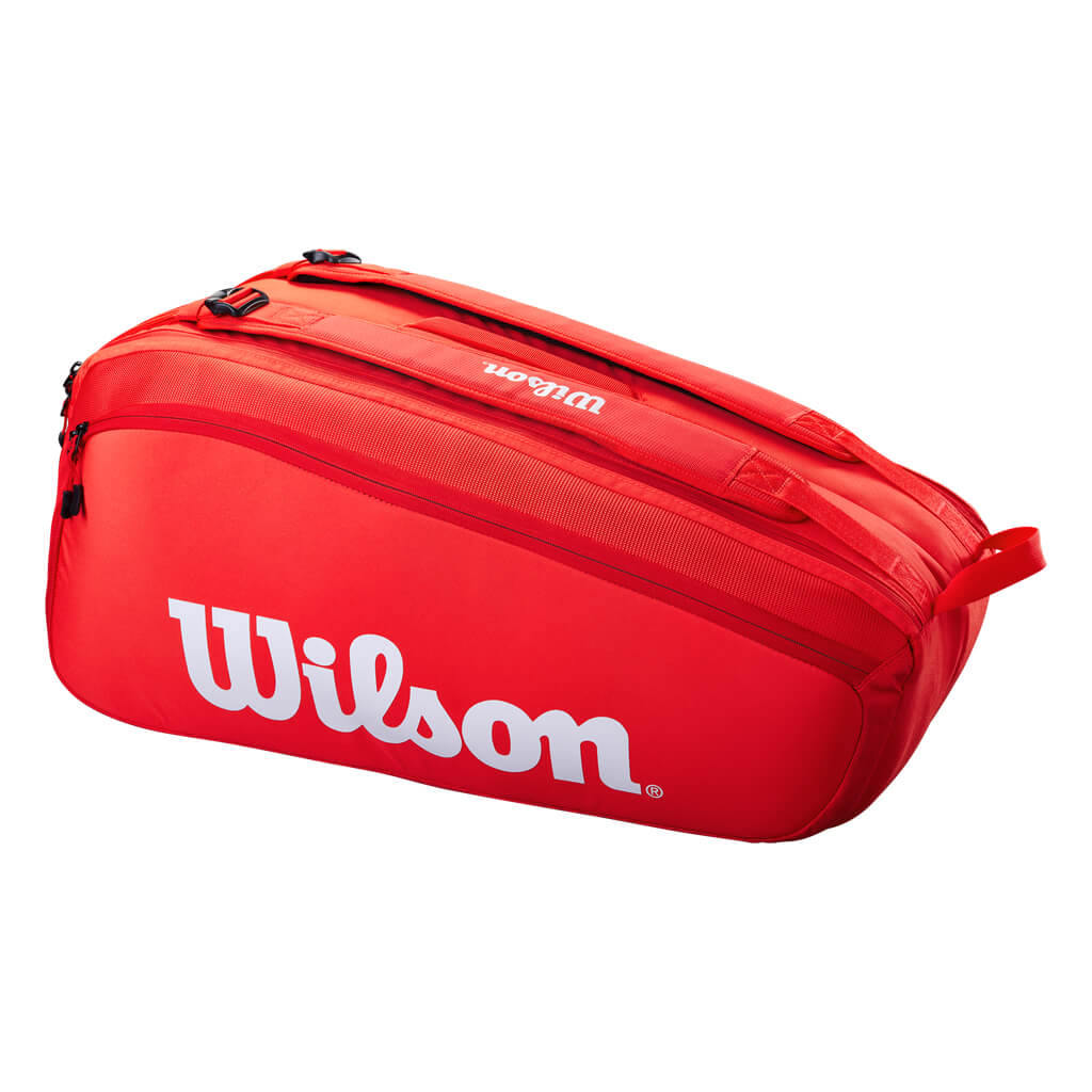 ساک تنیس ویلسون مدل Wilson Super Tour 9 Pack Red (9 راکته)