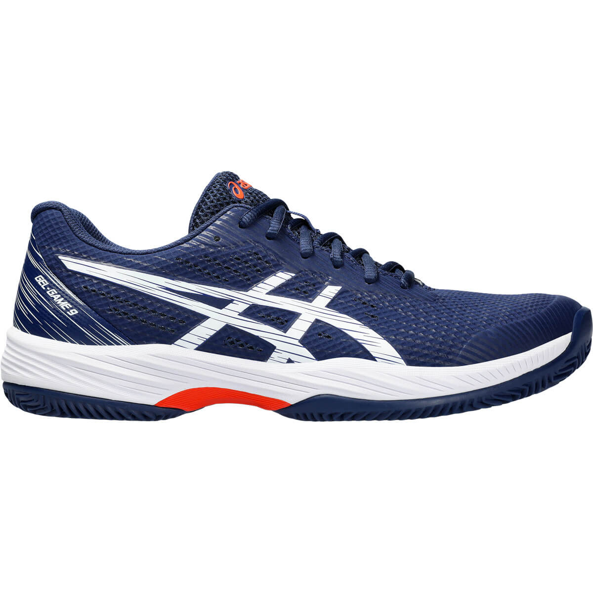 کفش تنیس اسیکس مردانه Asics Gel Game 9 Clay (سرمه‌ای - سفید)