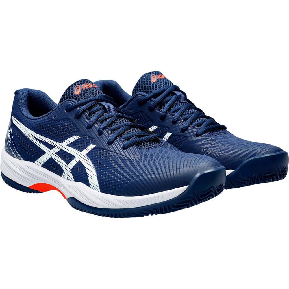 کفش تنیس اسیکس مردانه Asics Gel Game 9 Clay (سرمه‌ای - سفید)