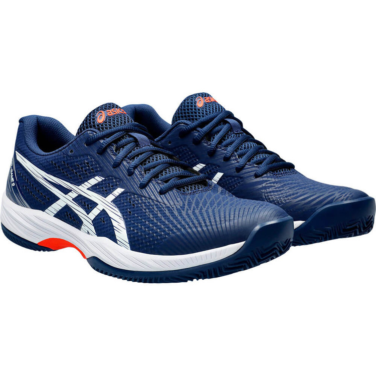 کفش تنیس اسیکس مردانه Asics Gel Game 9 Clay (سرمهای - سفید)