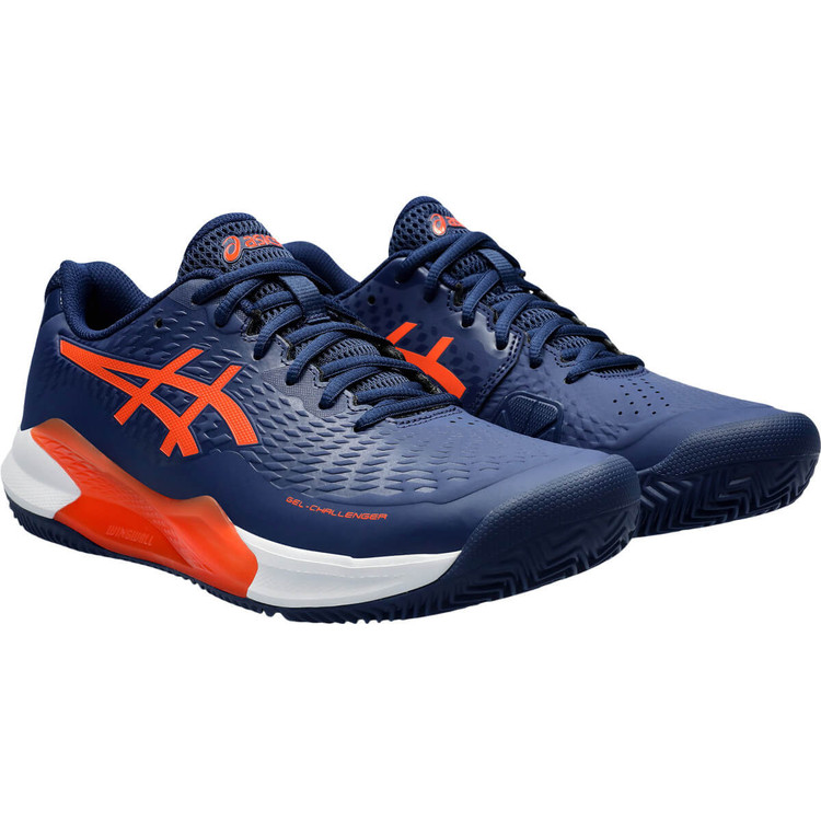 کفش تنیس اسیکس مردانه Asics Gel Challenger 14 Clay (سرمهای - نارنجی)