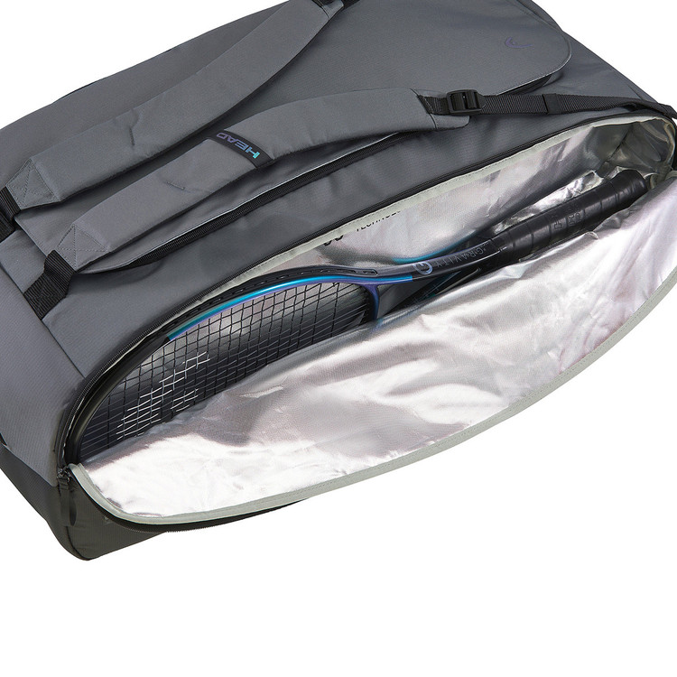 ساک تنیس هد پرو ایکس طوسی 9 راکته اورجینال Head Pro X Duffle Bag L BKDG