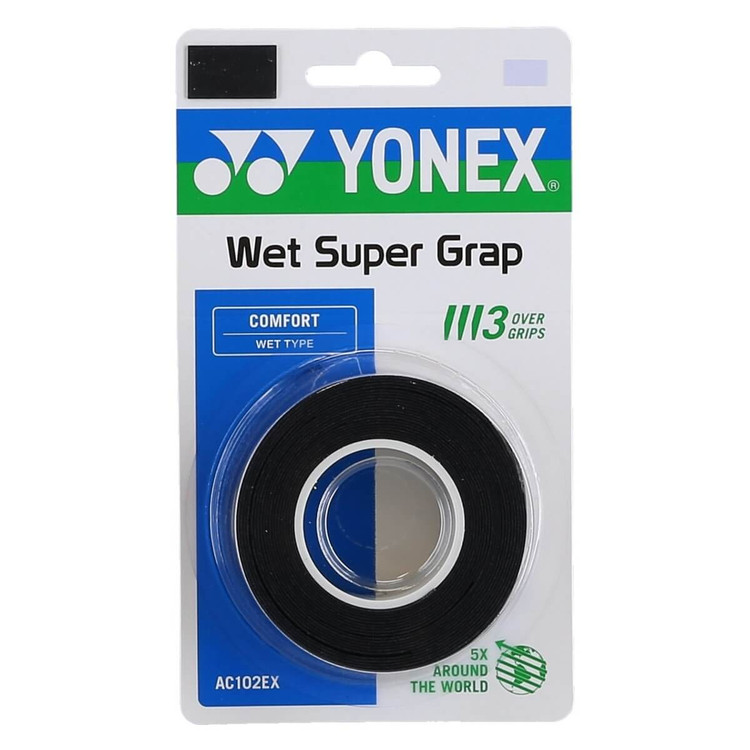 اورگریپ یونکس Yonex Wet Super Grap Overgrip بسته 3 تایی مشکی