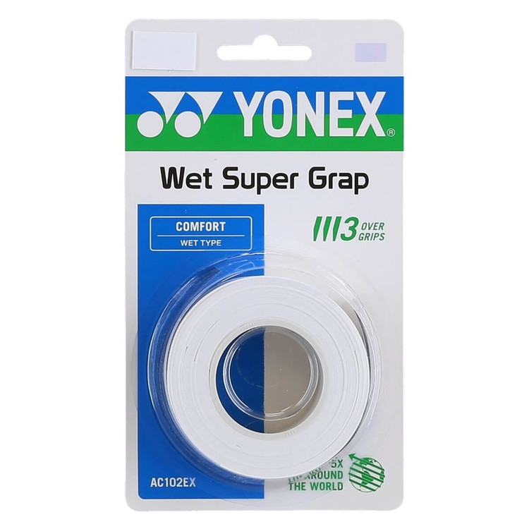 اورگریپ یونکس Yonex Wet Super Grap Overgrip بسته 3 تایی سفید