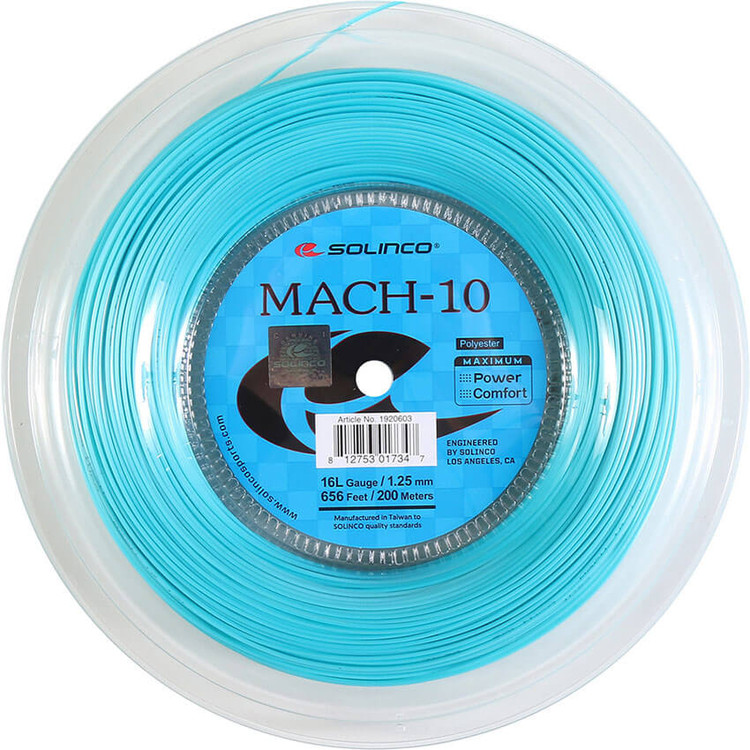 زه تنیس سولینکو ماخ 10 آبی ۱.۲۵ تکی Solinco Mach-10