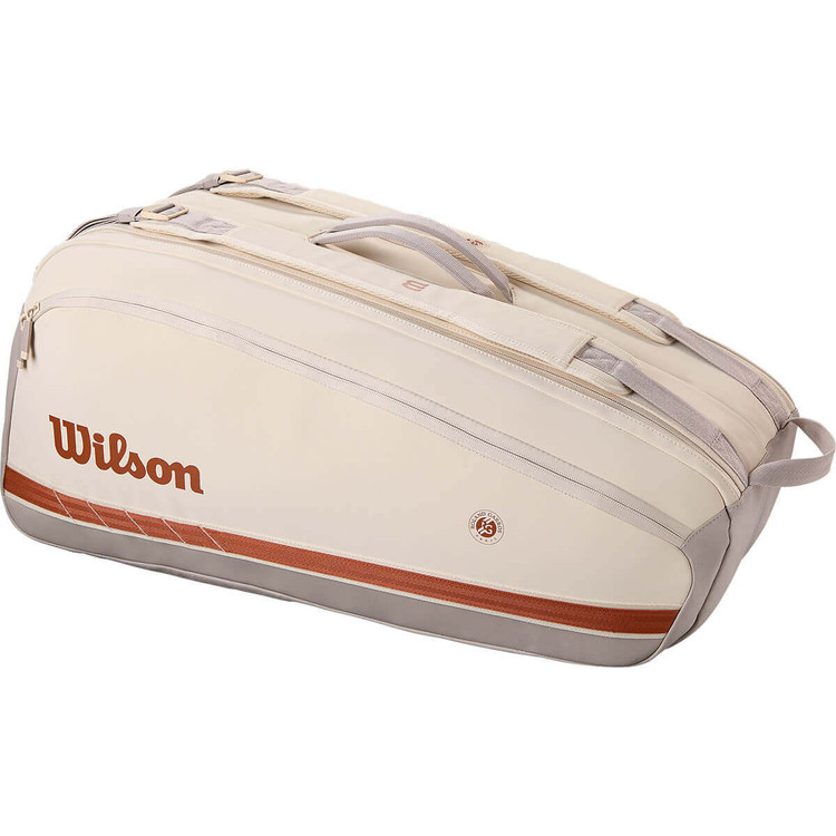 ساک تنیس ویلسون رولان گاروس 9 راکته کرمی اورجینال Wilson RG 9 Pack 2025