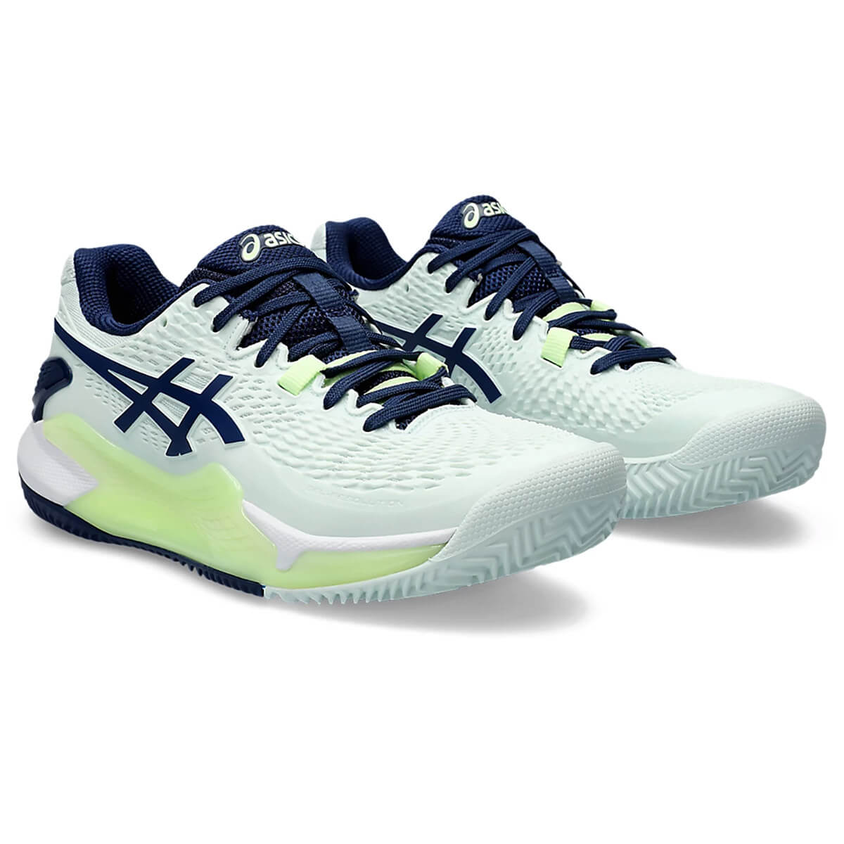 کفش تنیس اسیکس Asics Gel Resolution 9 (سبز - سرمه‌ای)