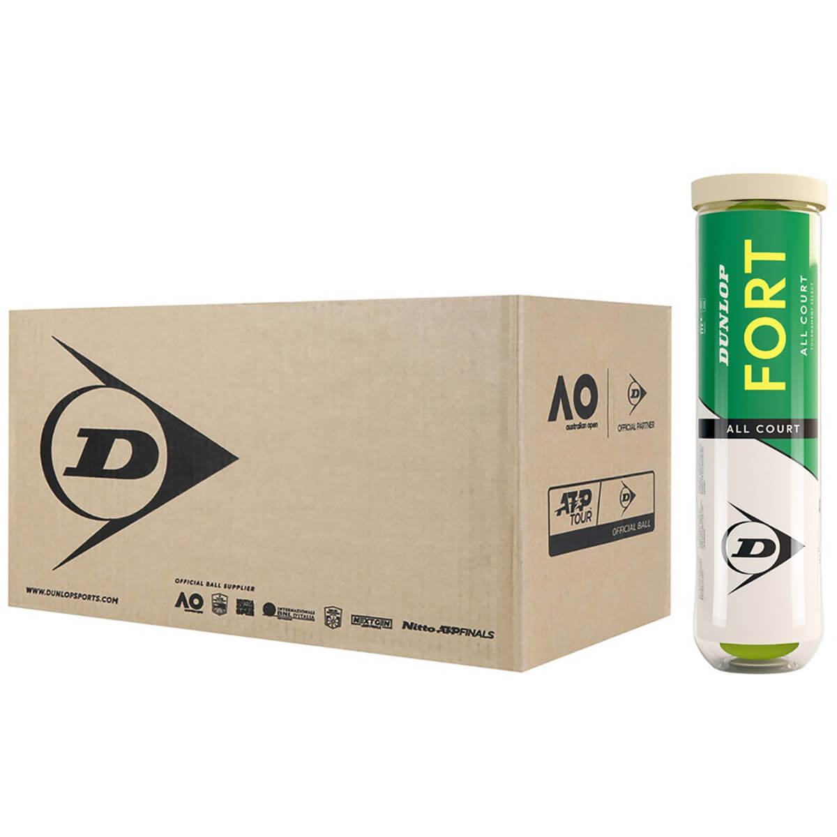 کارتن توپ تنیس دانلوپ Dunlop Fort All Court (72 عدد توپ)