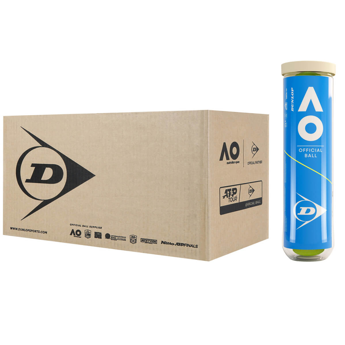 کارتن توپ تنیس دانلوپ Dunlop Australian Open 2025 (72 عدد توپ)