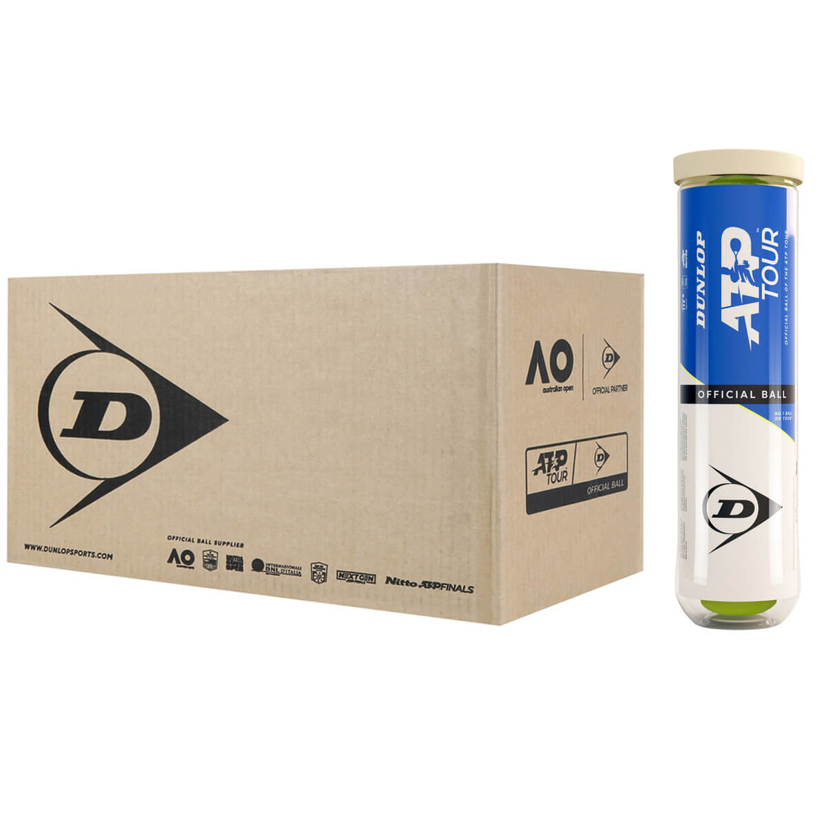 کارتن توپ تنیس دانلوپ Dunlop ATP 2025 (72 عدد توپ)