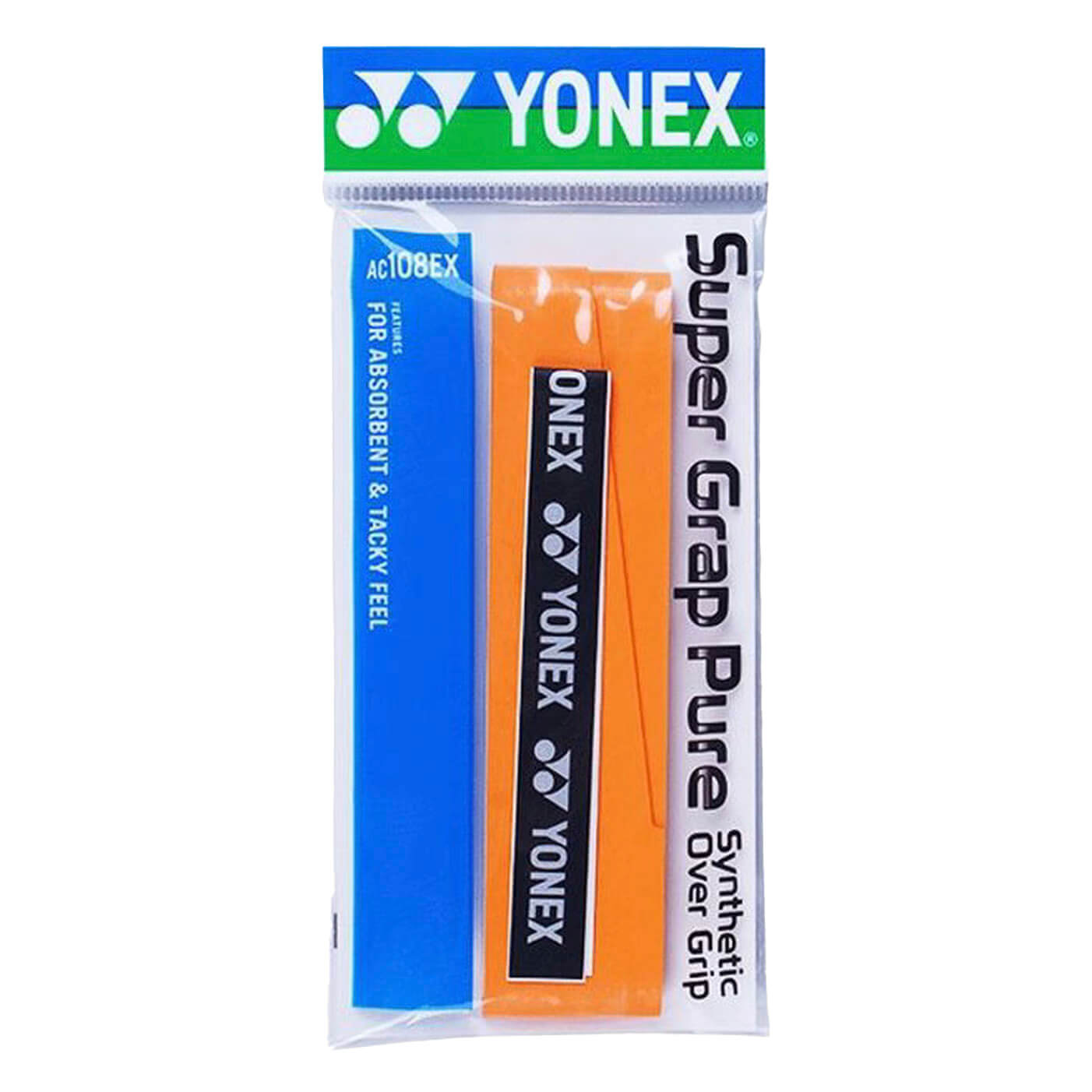 اورگریپ یونکس Yonex Super Grap Pure Overgrip بسته تکی نارنجی
