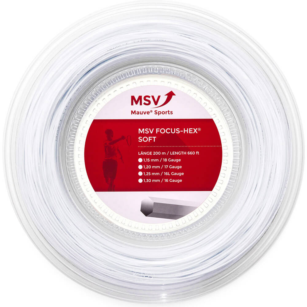 زه راکت تنیس ام اس وی مدل MSV FOCUS HEX SOFT سفید