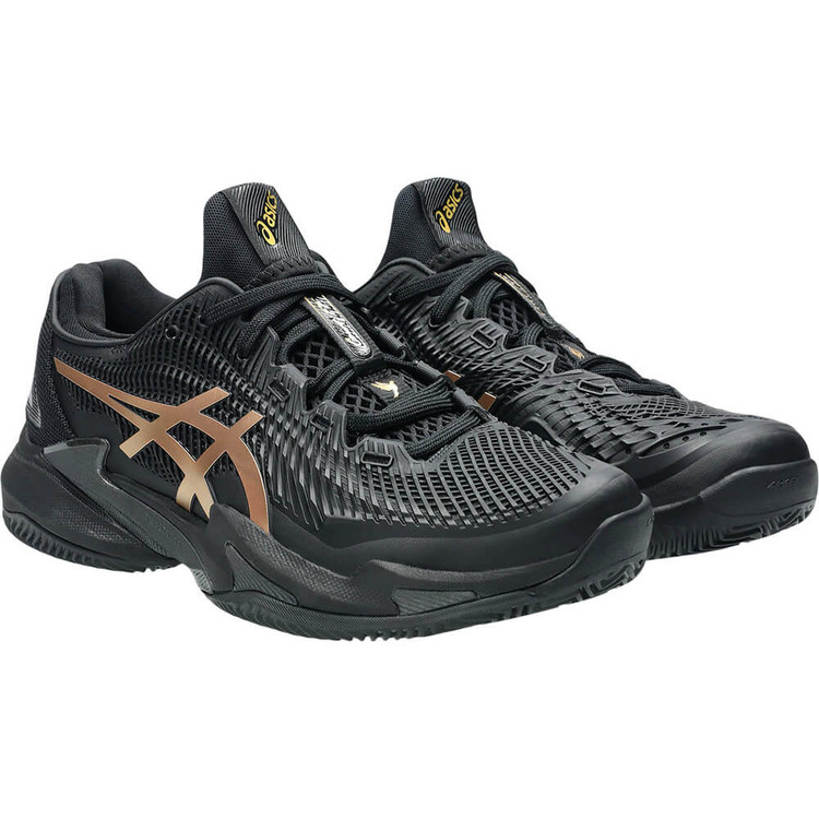 کفش تنیس اسیکس Asics Court FF 3 Clay (مشکی - طلایی)