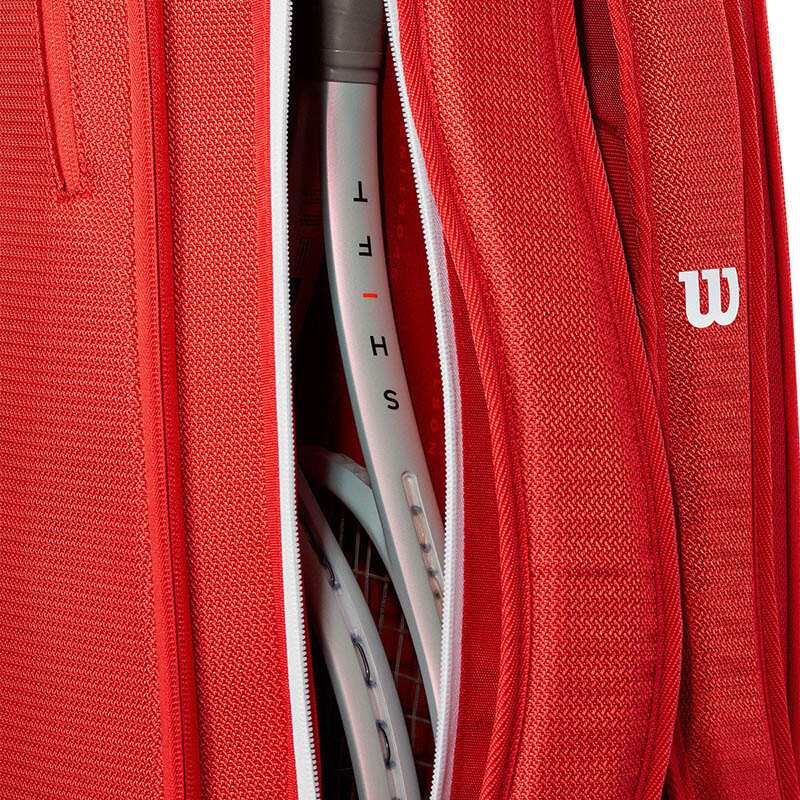 ساک تنیس ویلسون 6 راکته قرمز اورجینال Wilson Super Tour Red 6 Pack 2025