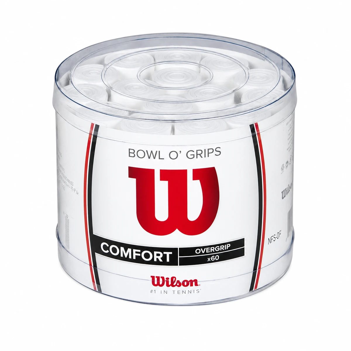 اورگریپ تنیس ویلسون سفید سوراخ‌دار بسته 60 عددی Wilson Overgrip 60x
