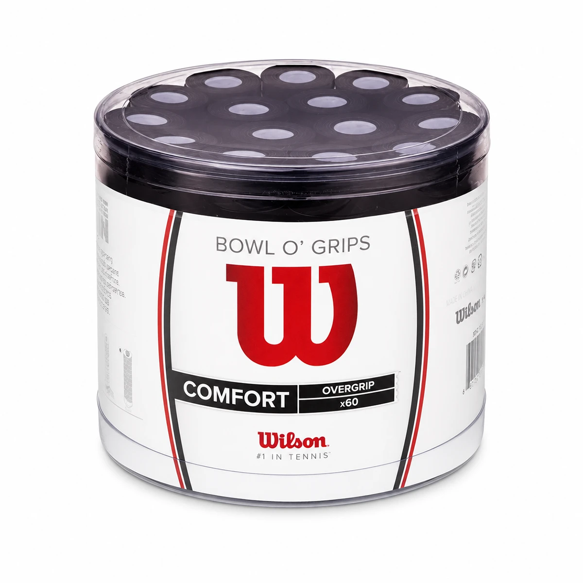 اورگریپ تنیس ویلسون مشکی سوراخ‌دار بسته 60 عددی Wilson Overgrip 60x