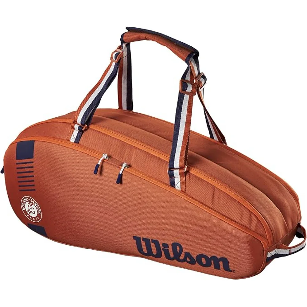 ساک تنیس ویلسون رولان گاروس 6 راکته قهوه‌ای اورجینال Wilson RG Team 6 Pack