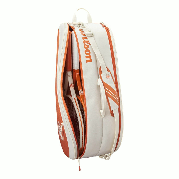 ساک تنیس ویلسون رولان گاروس تیم 6 راکته کرمی اورجینال Wilson RG Team 6 Pack 2025