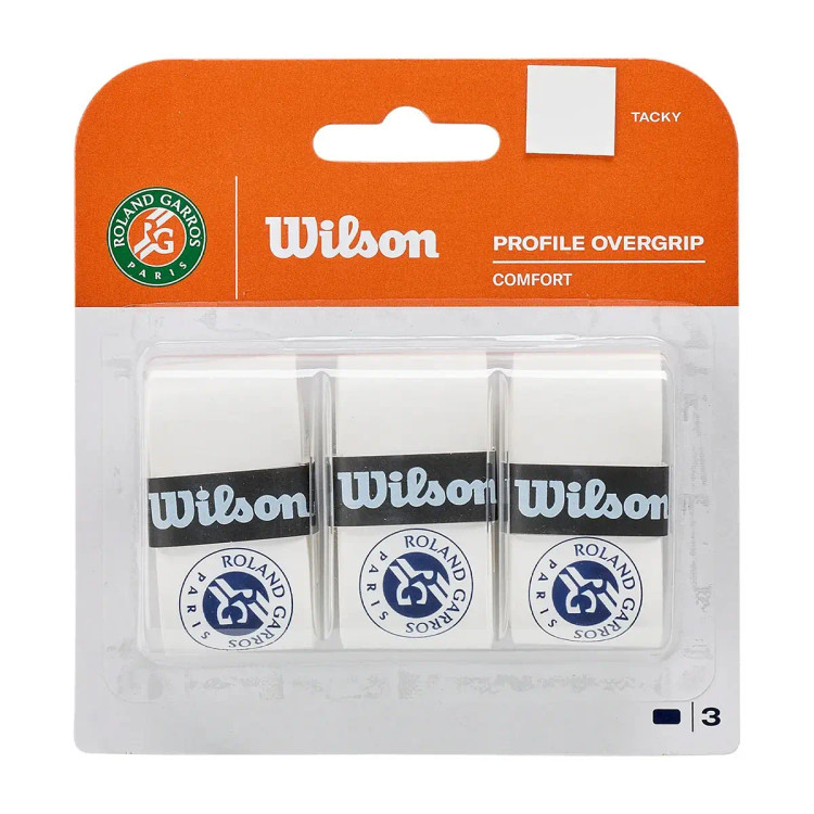 اورگریپ تنیس ویلسون پرو رولان گاروس سفید بسته 3 عددی Wilson Pro RG Overgrip